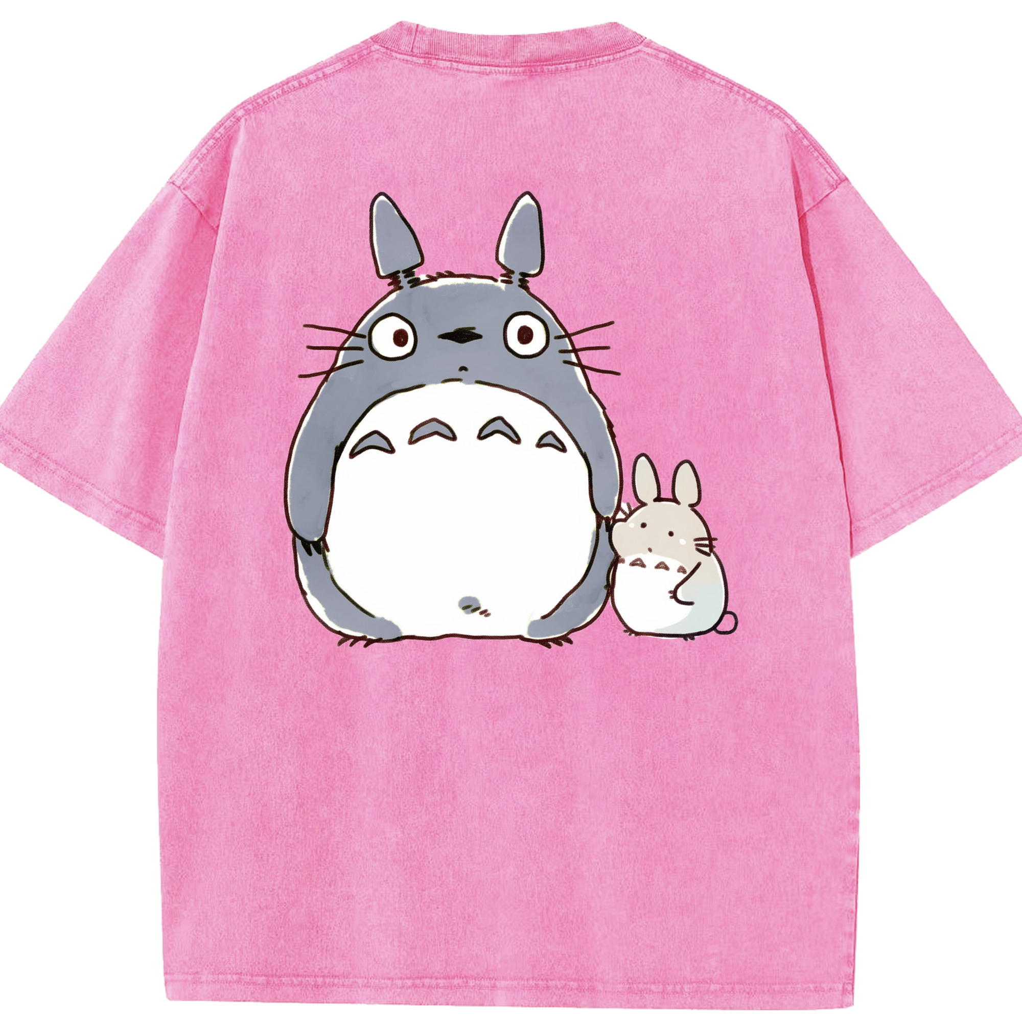 （画像用） となりのトトロ 草壁メイ 草壁サツキ My Neighbor Totoro Satsuki Kusakabe Mei Kusakabe 綿100% ヴィンテージ風 半袖Tシャツ（背面プリント）